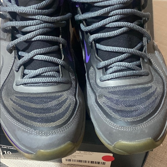 Nike penny 5 phoenix gray & purple BBall hi-top sneakers. No Box 📦 vintage